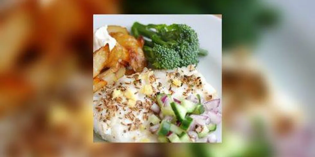 rôti de poisson et frites